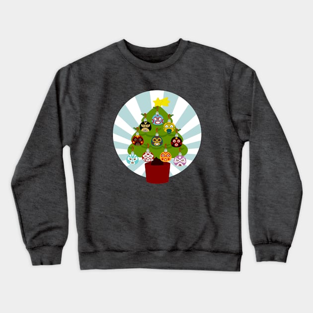 Árbol De Navidad De Lucha Libre En Inglés Crewneck Sweatshirt by soniapascual